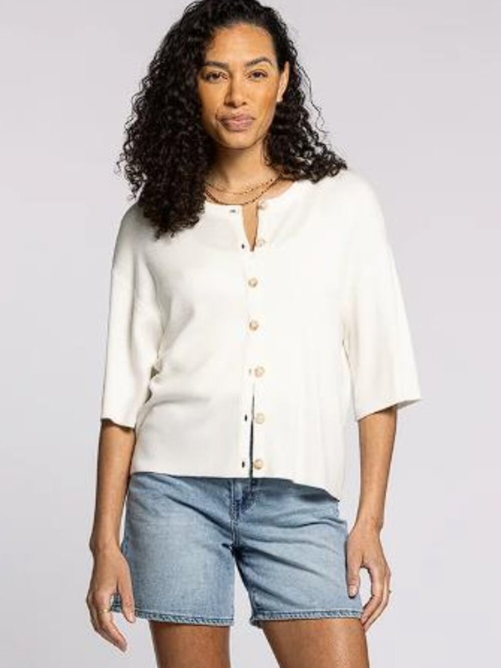THREAD & SUPPLY Women's Alyssa Cardigan Size M In White
